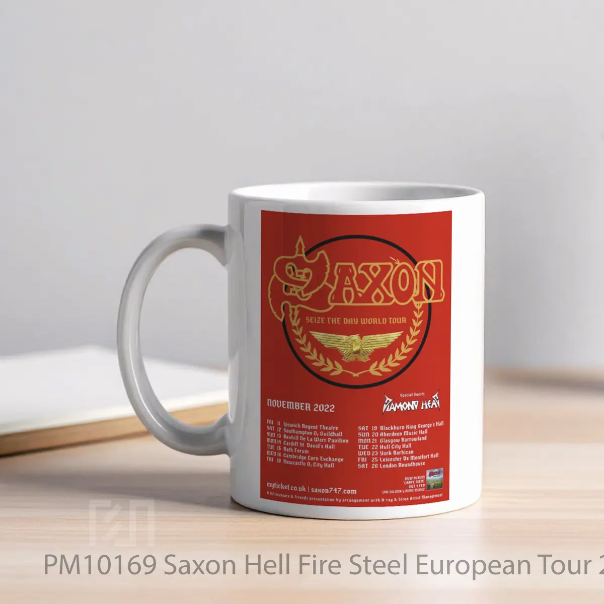 Mug Saxon Hell Fire Steel European Tour 2025 MPM10169 - All-side / Desain