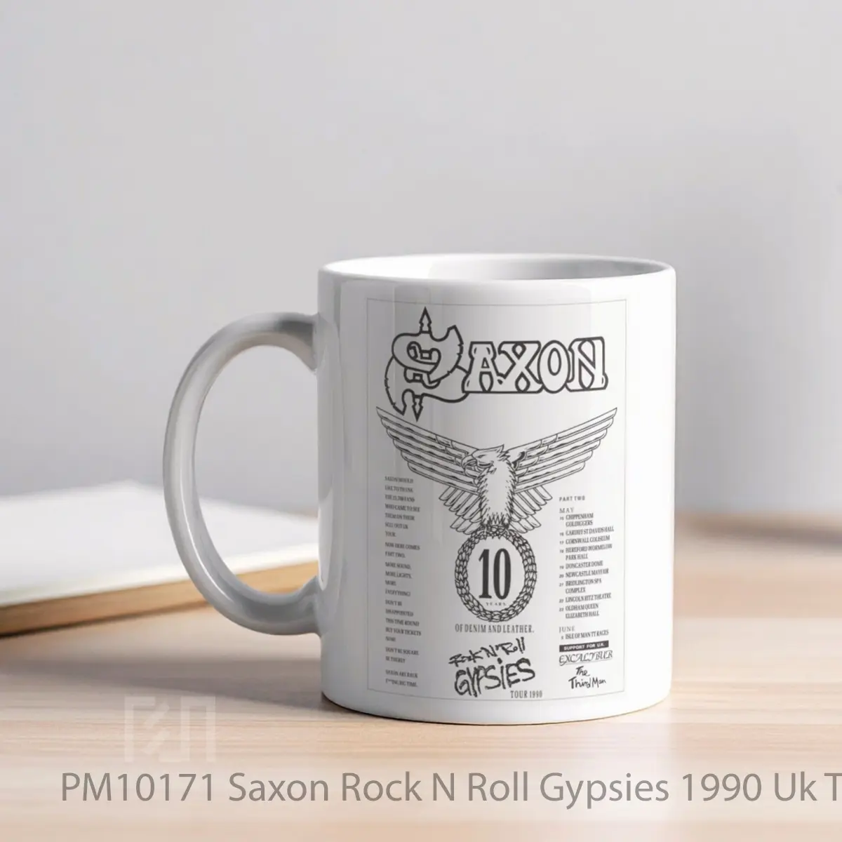Mug Saxon Rock N Roll Gypsies 1990 Uk Tour 1 MPM10171 - All-side / Desain