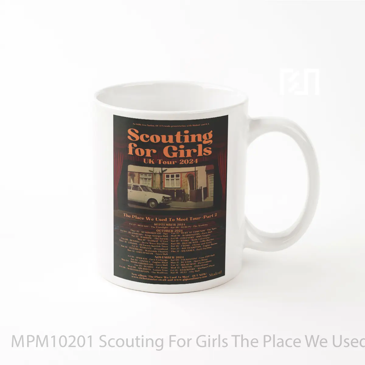 Mug Scouting For Girls The Place We Used To Meet Uk Tour 2024 MPM10201