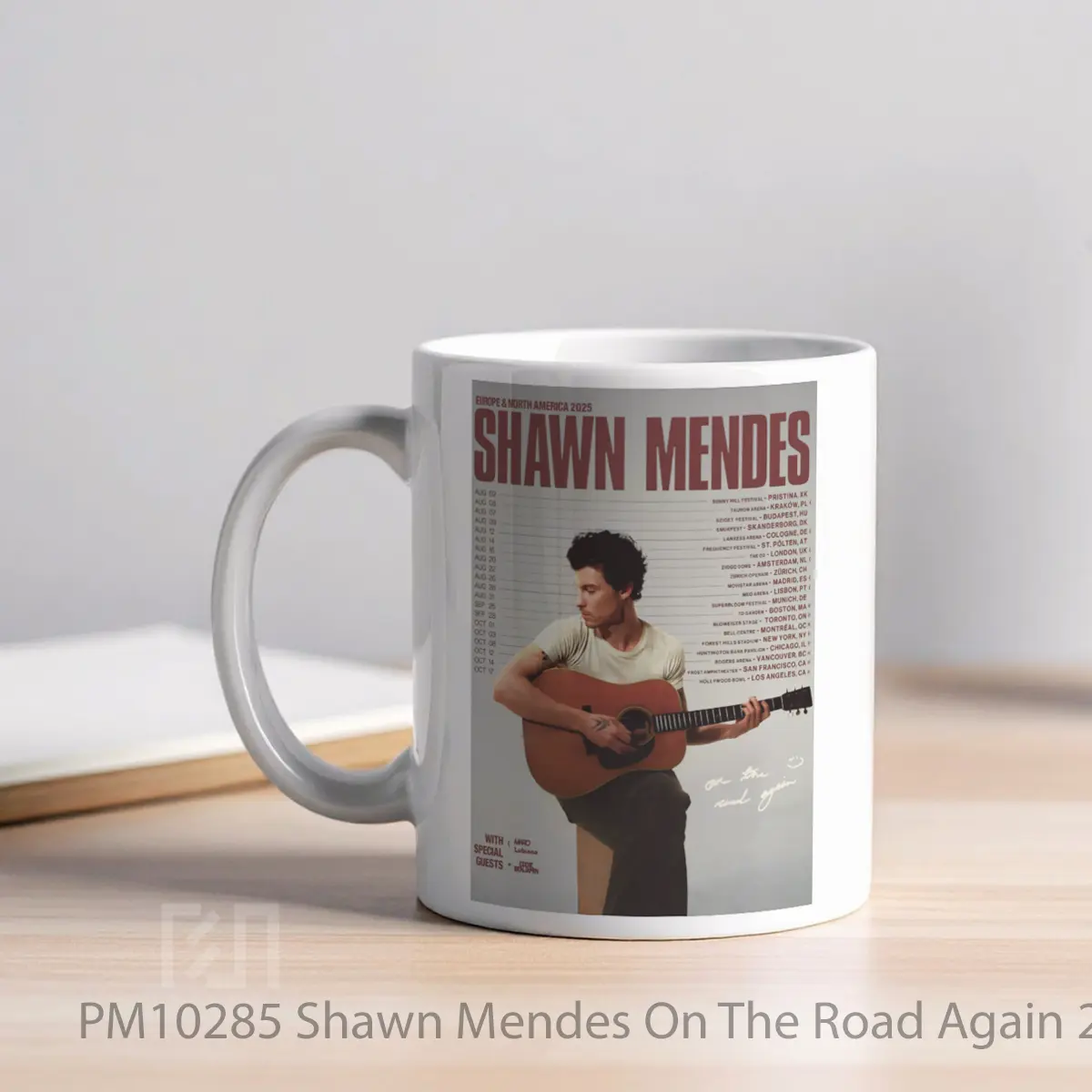 Mug Shawn Mendes On The Road Again 2025 Europe North America Tour MPM10285 - All-side / Desain