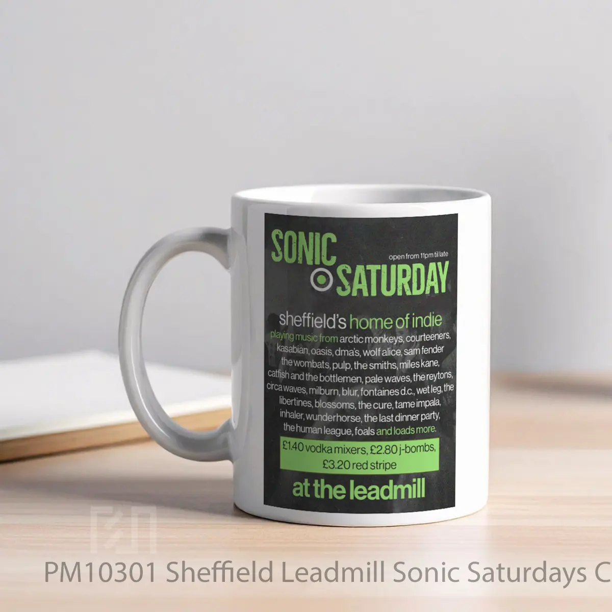 Mug Sheffield Leadmill Sonic Saturdays Club Night Post MPM10301 - All-side / Desain