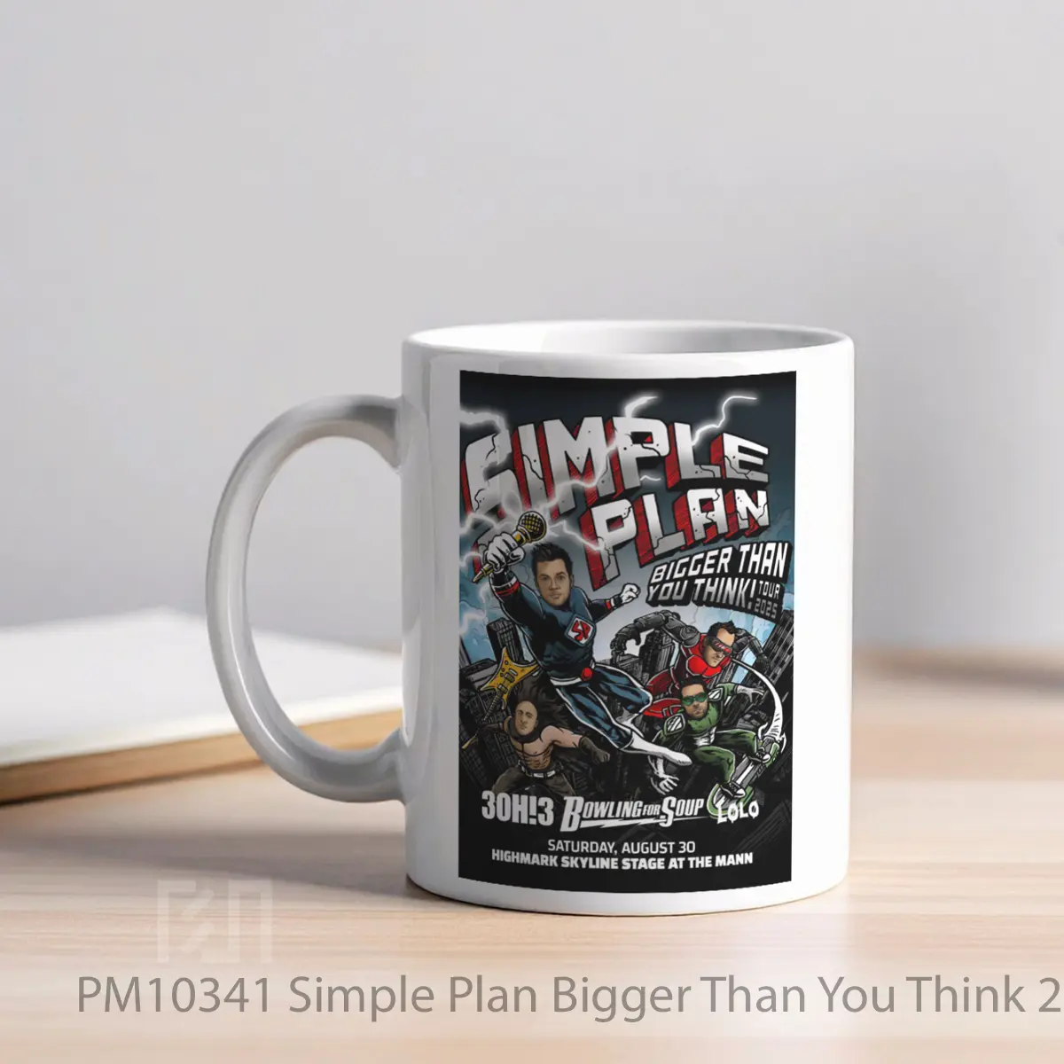 Mug Simple Plan Bigger Than You Think 2025 Tour MPM10341 - All-side / Desain