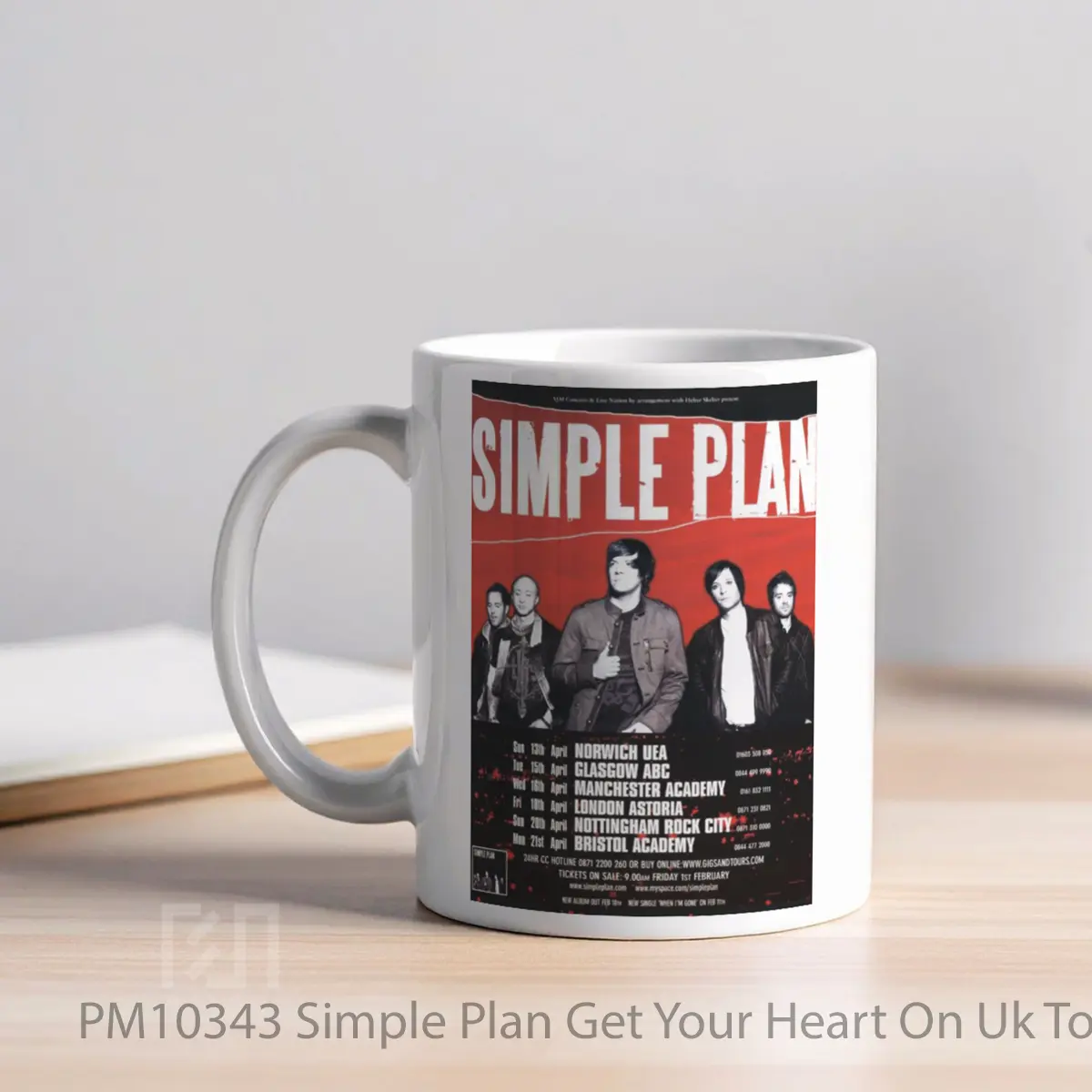 Mug Simple Plan Get Your Heart On Uk Tour Print MPM10343 - All-side / Desain