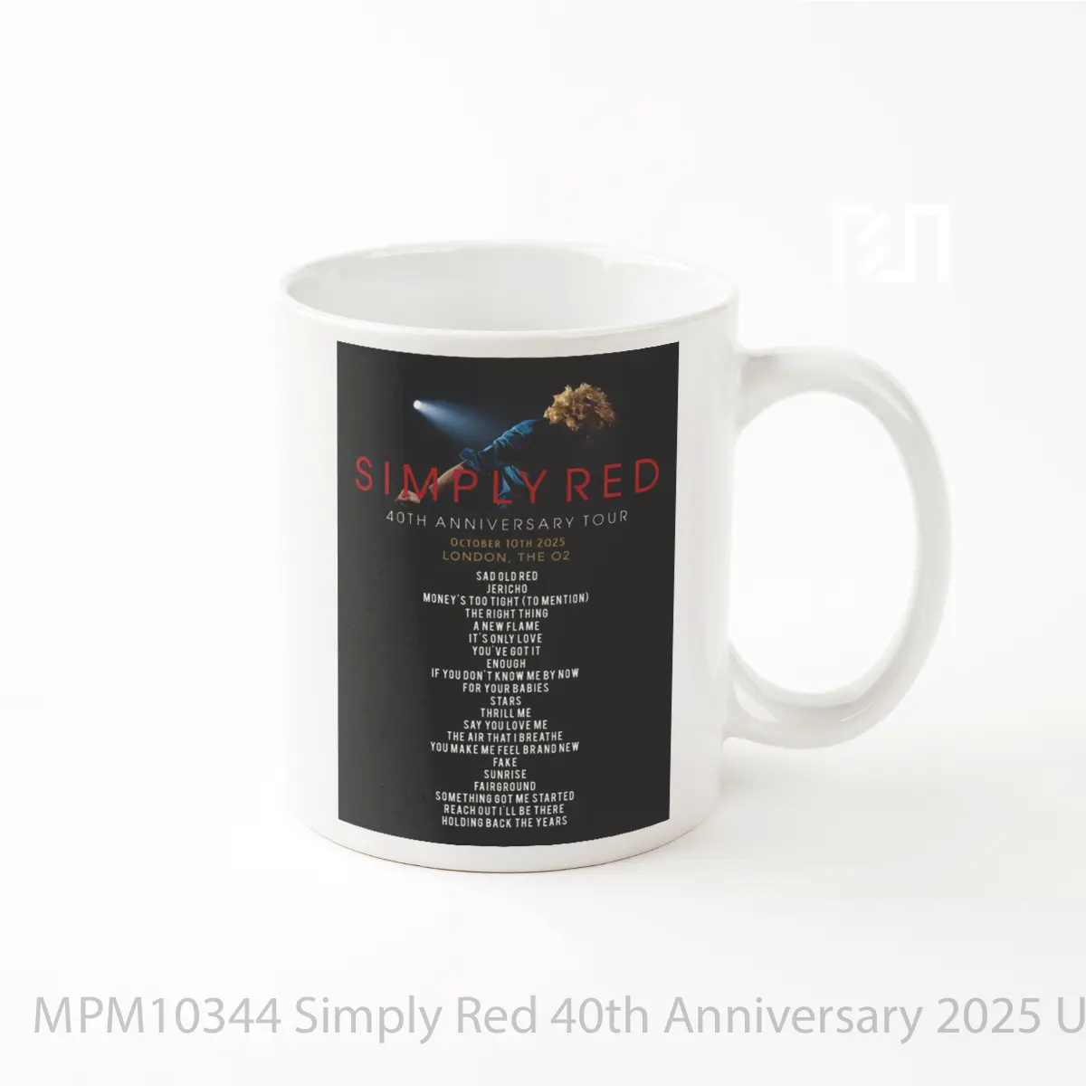 Mug Simply Red 40th Anniversary 2025 Uk Tour London O2 MPM10344