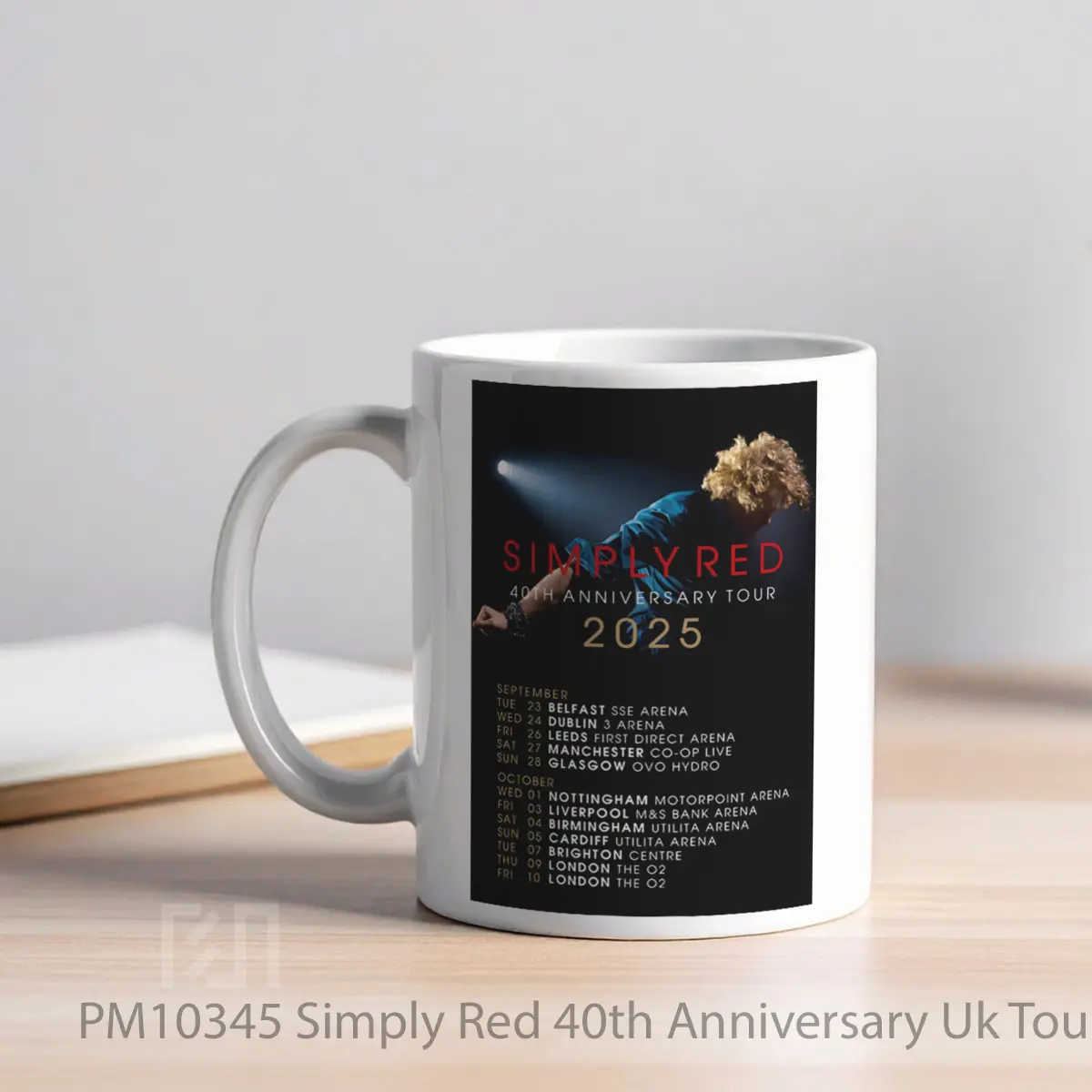 Mug Simply Red 40th Anniversary Uk Tour 2025 MPM10345 - All-side / Desain