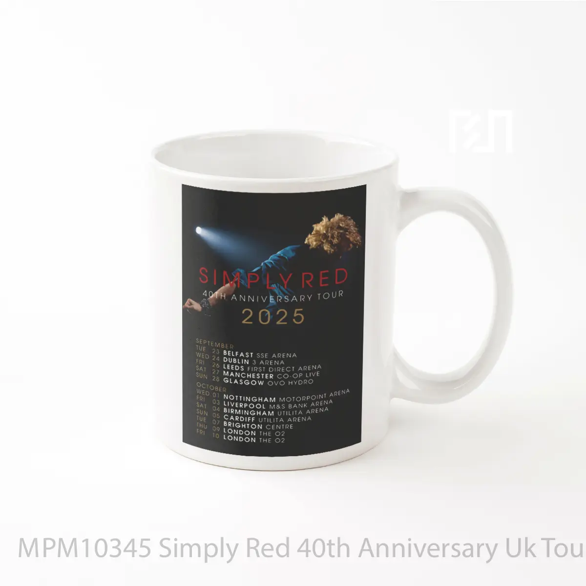 Mug Simply Red 40th Anniversary Uk Tour 2025 MPM10345