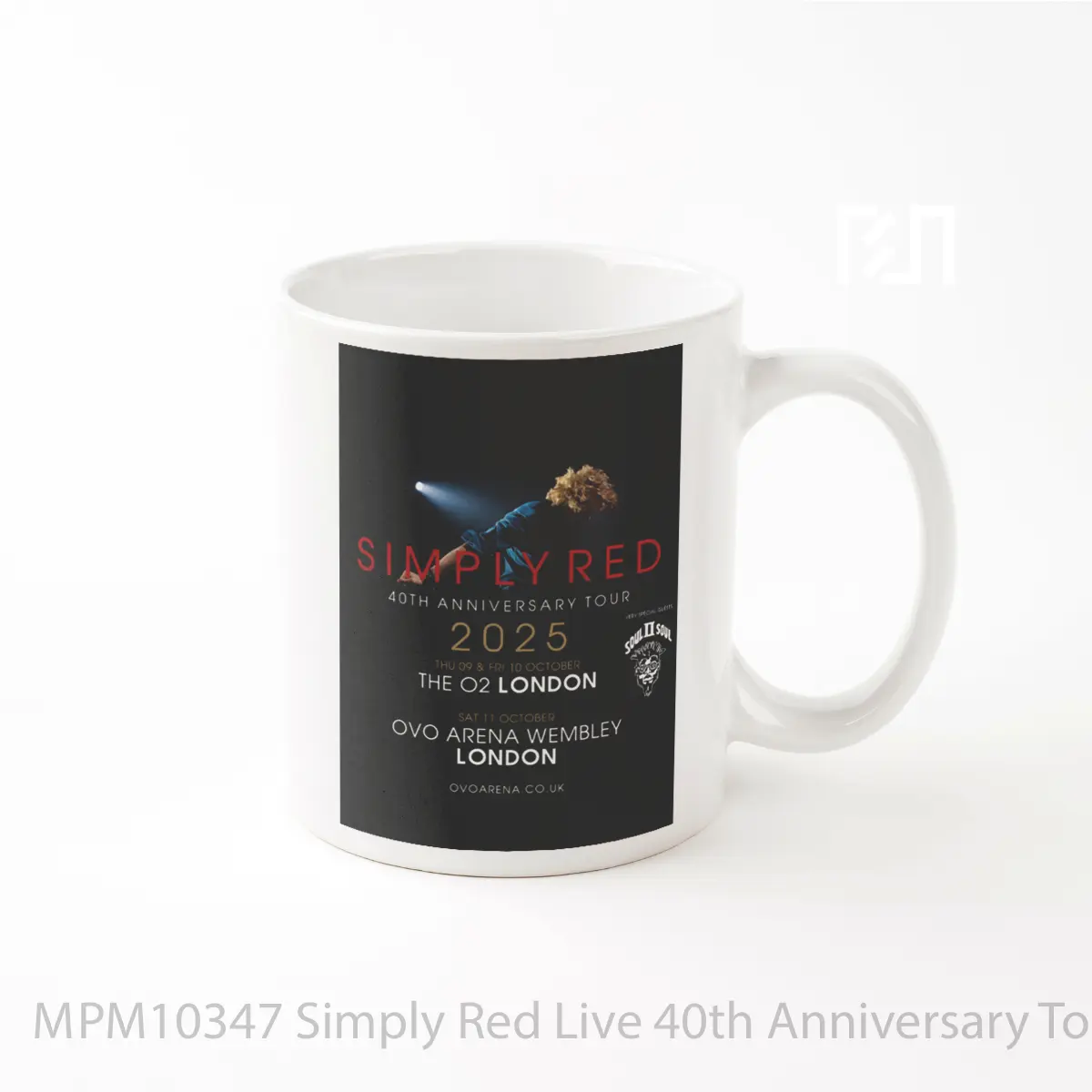 Mug Simply Red Live 40th Anniversary Tour 2025 London MPM10347