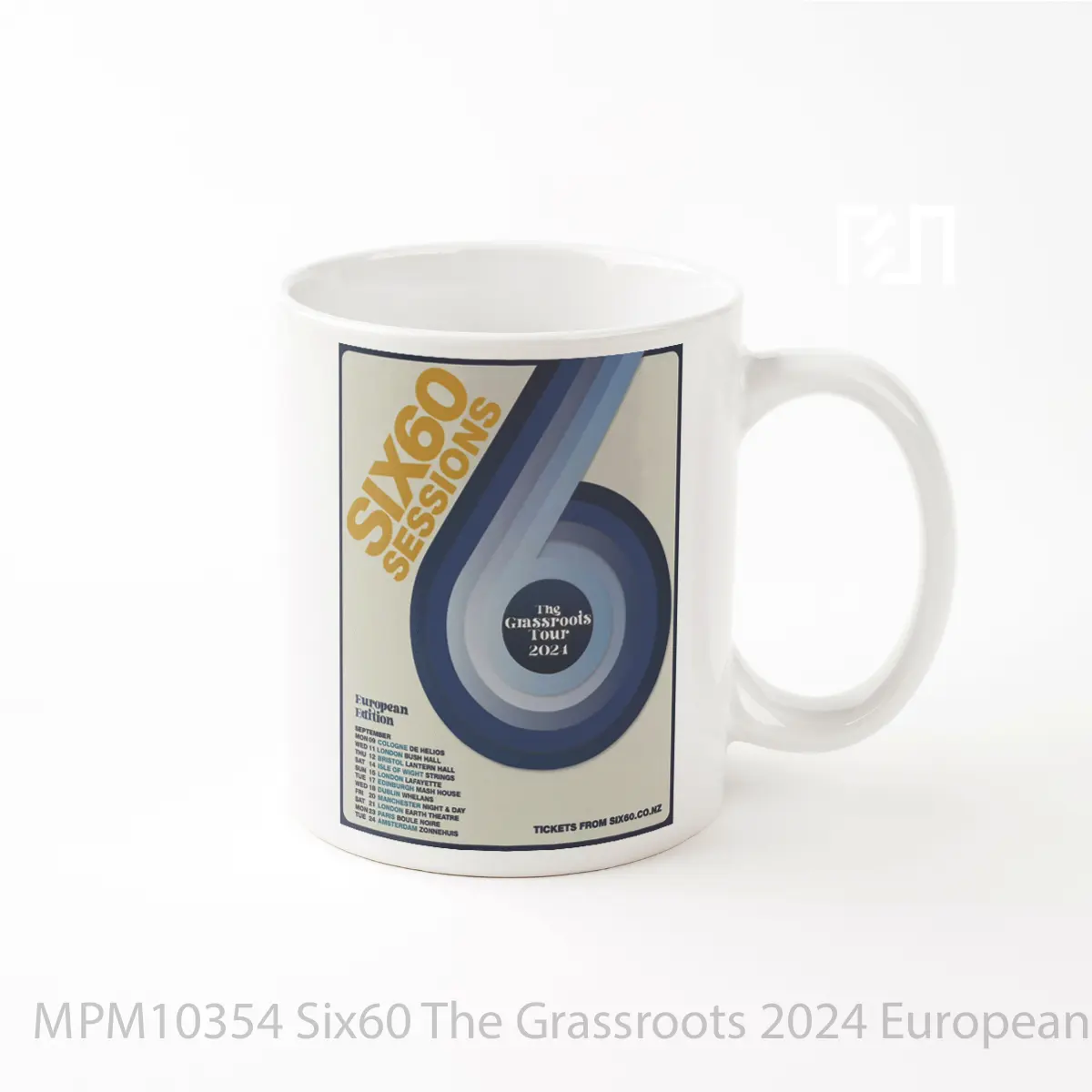 Mug Six60 The Grassroots 2024 European Uk Tour Poste MPM10354