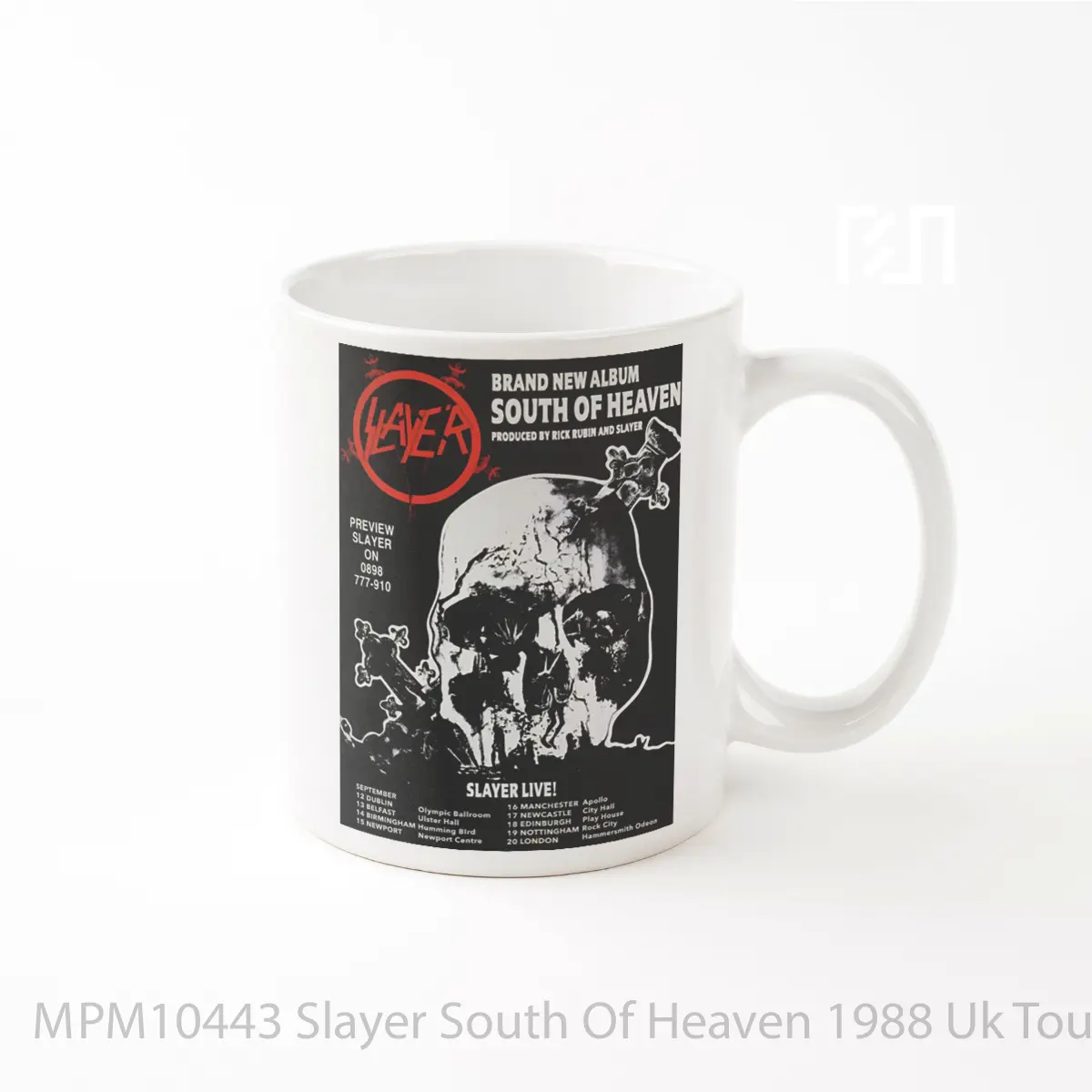 Mug Slayer South Of Heaven 1988 Uk Tour 1 MPM10443