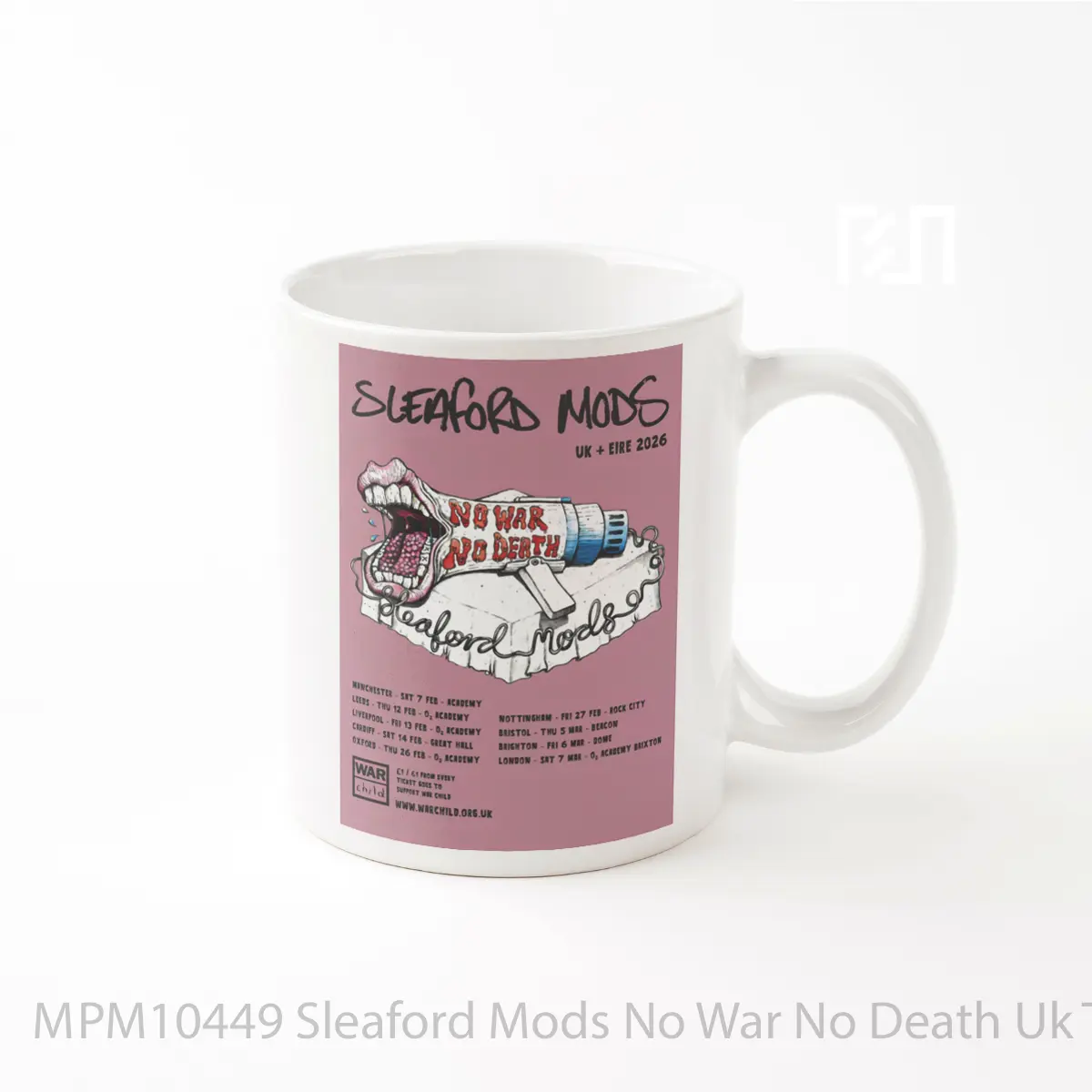Mug Sleaford Mods No War No Death Uk Tour 2026 MPM10449