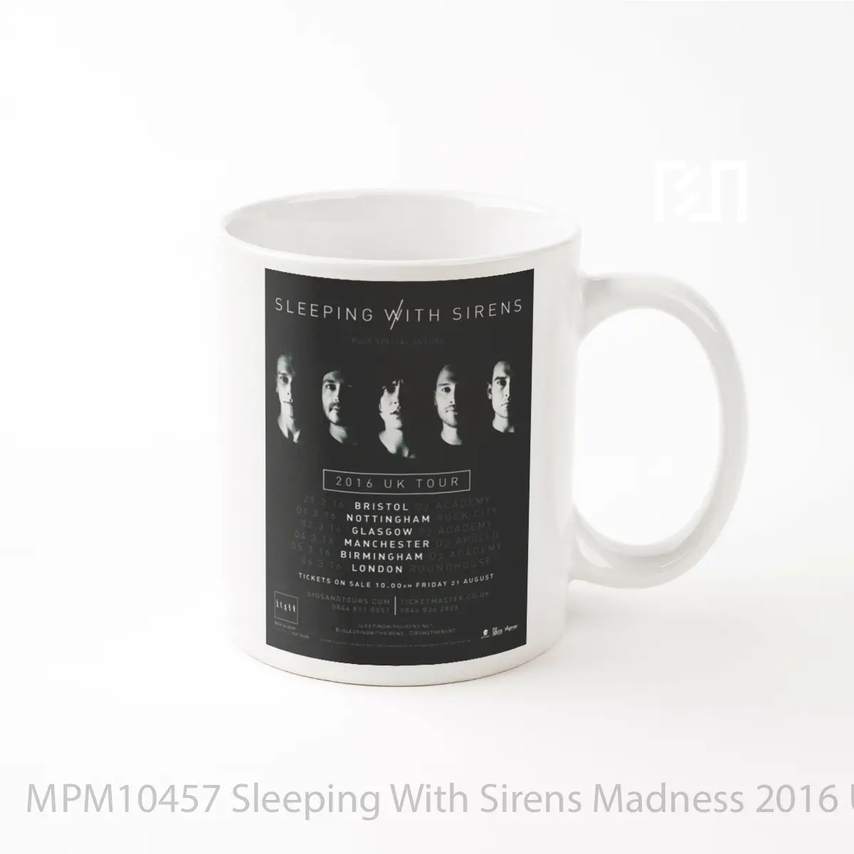 Mug Sleeping With Sirens Madness 2016 Uk Tour Print MPM10457