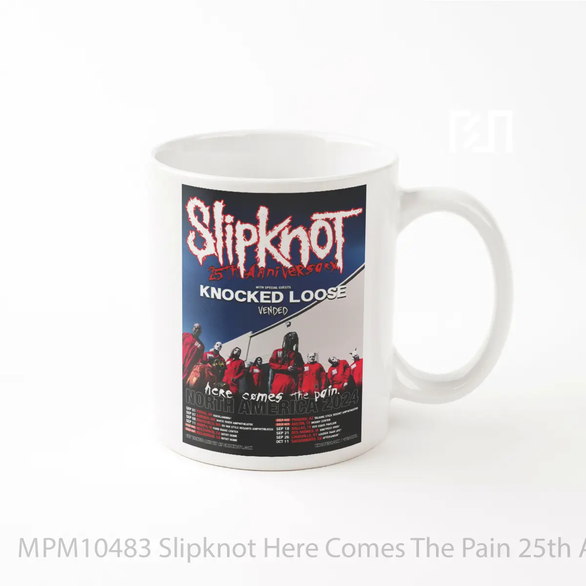 Mug Slipknot Here Comes The Pain 25th Anniversary North America 2024 Tour MPM10483