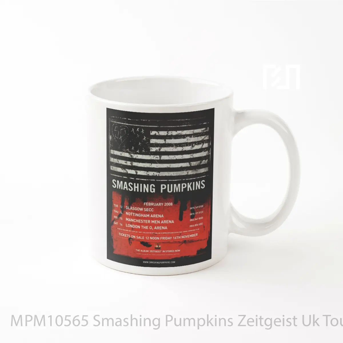 Mug Smashing Pumpkins Zeitgeist Uk Tour 2008 MPM10565