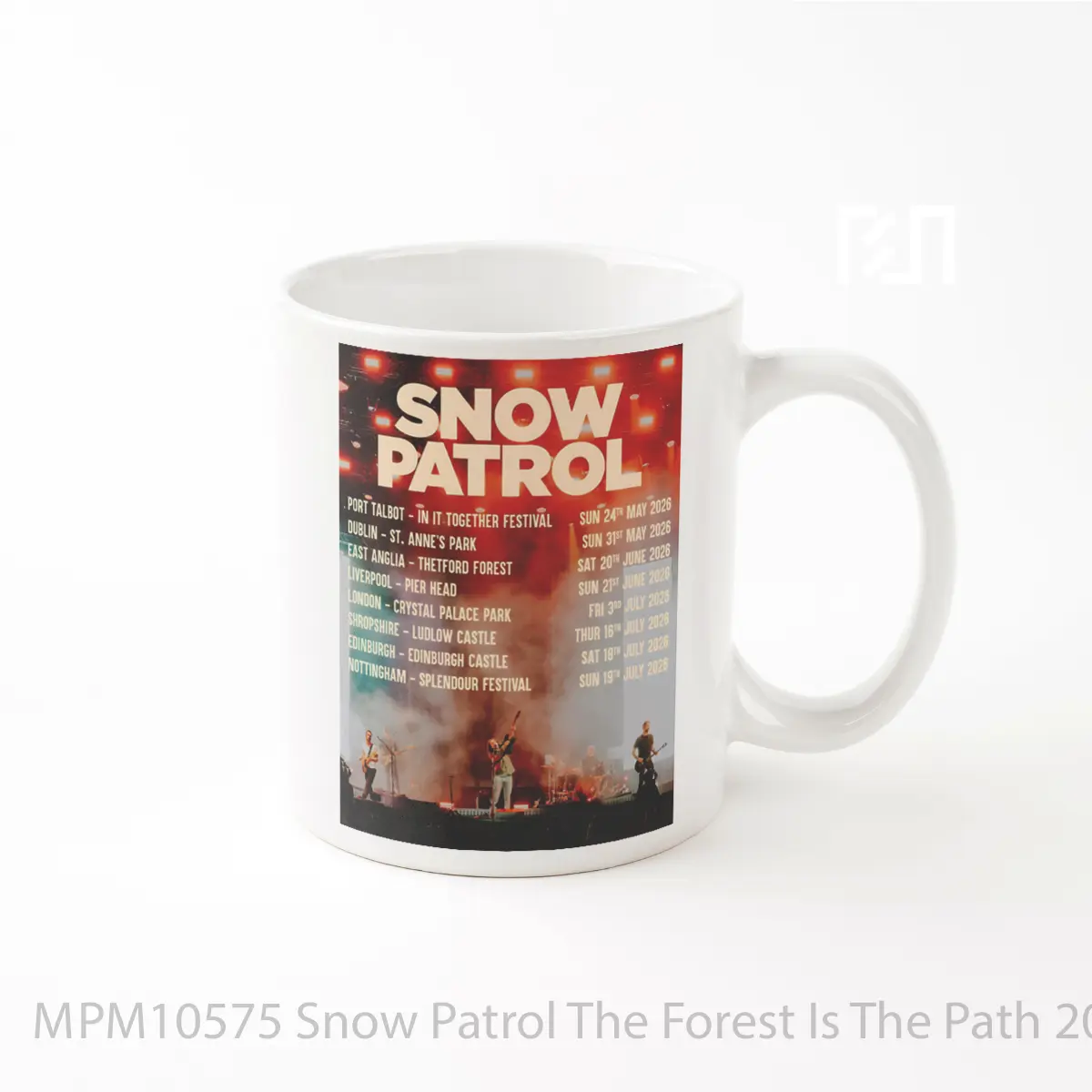 Mug Snow Patrol The Forest Is The Path 2026 Uk Ireland Tour MPM10575