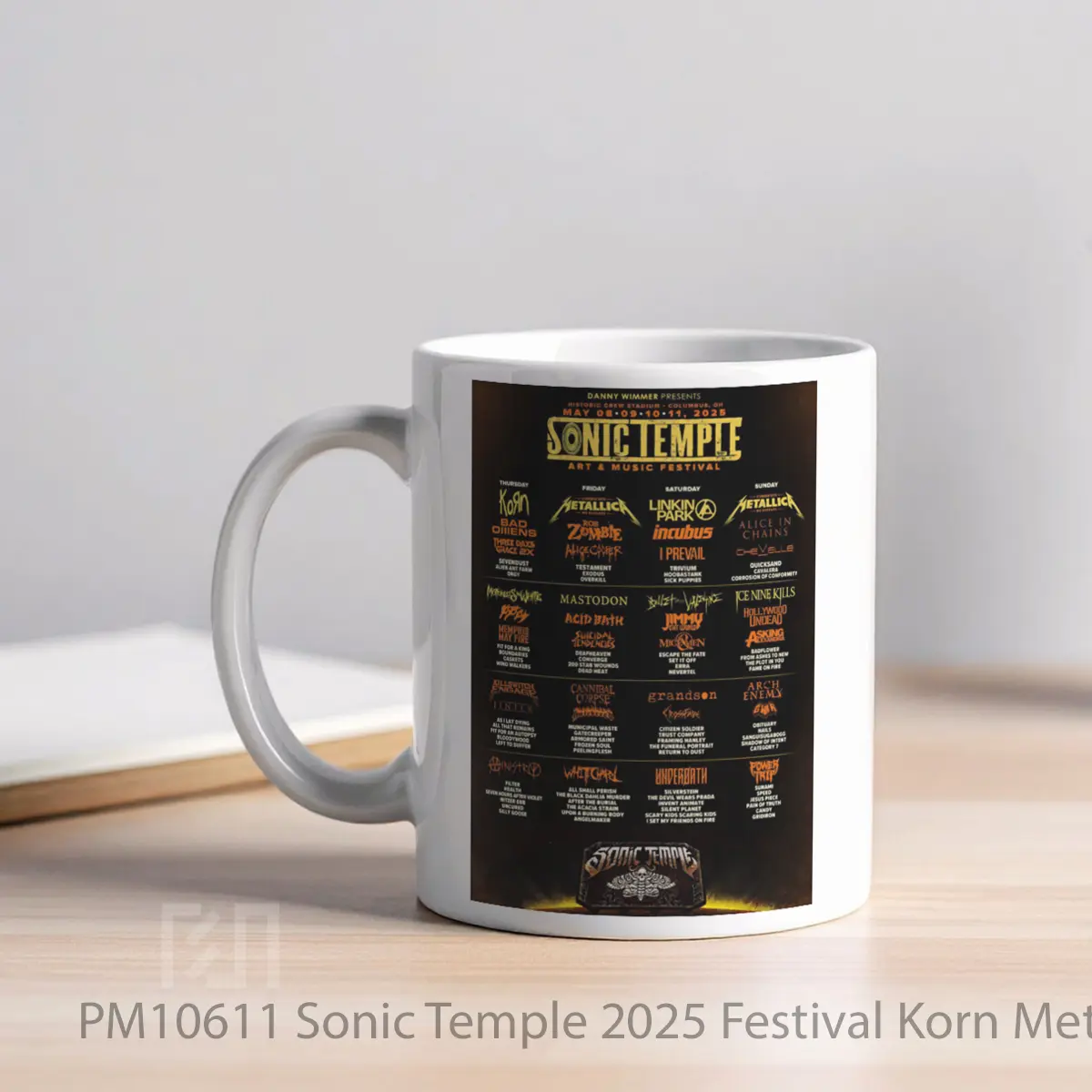 Mug Sonic Temple 2025 Festival Korn Metallica MPM10611 - All-side / Desain
