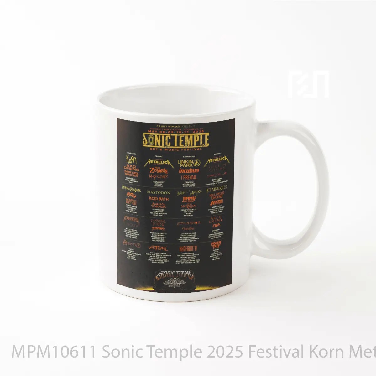 Mug Sonic Temple 2025 Festival Korn Metallica MPM10611