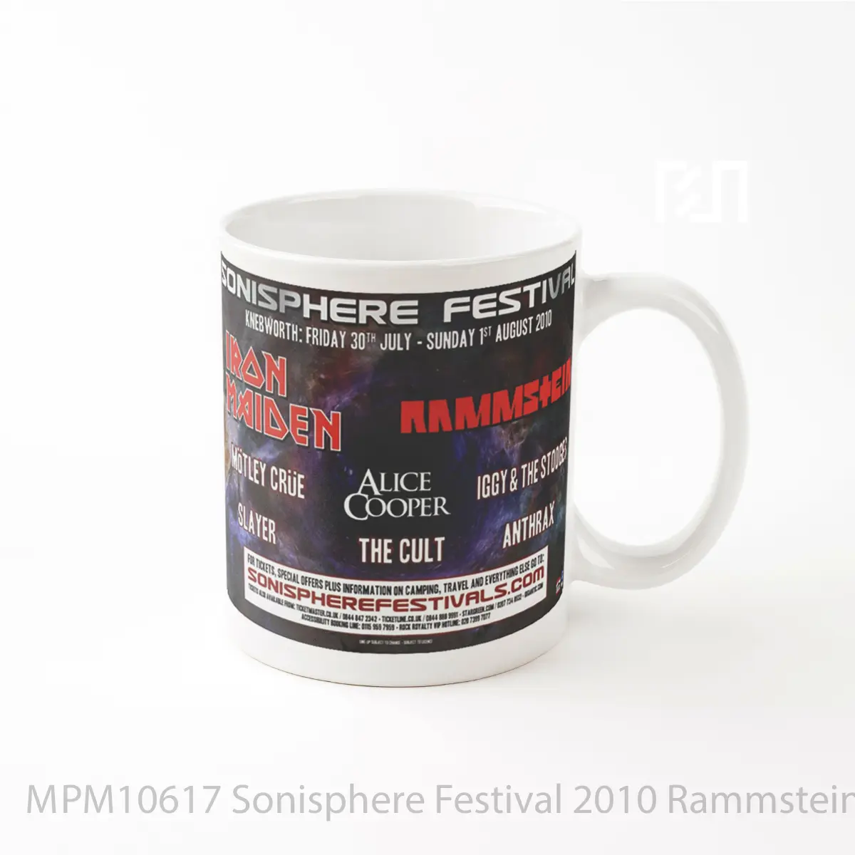 Mug Sonisphere Festival 2010 Rammstein Iron Maiden Pos MPM10617