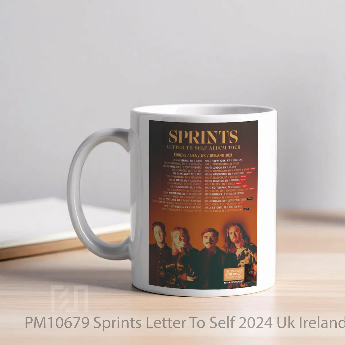 Mug Sprints Letter To Self 2024 Uk Ireland Tour MPM10679 - All-side / Desain