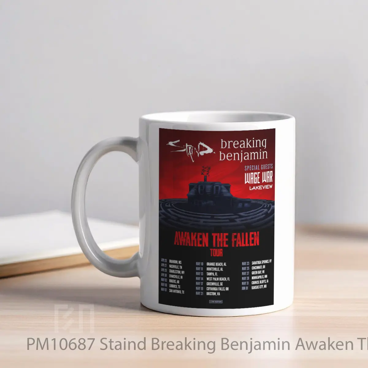 Mug Staind Breaking Benjamin Awaken The Fallen Tour 2025 MPM10687 - All-side / Desain