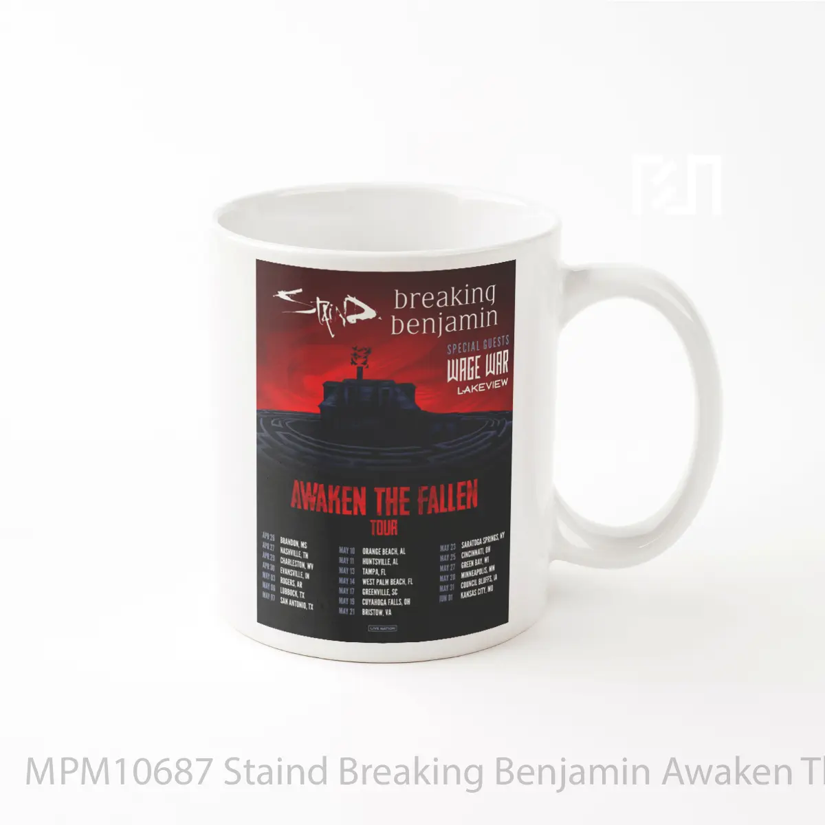 Mug Staind Breaking Benjamin Awaken The Fallen Tour 2025 MPM10687