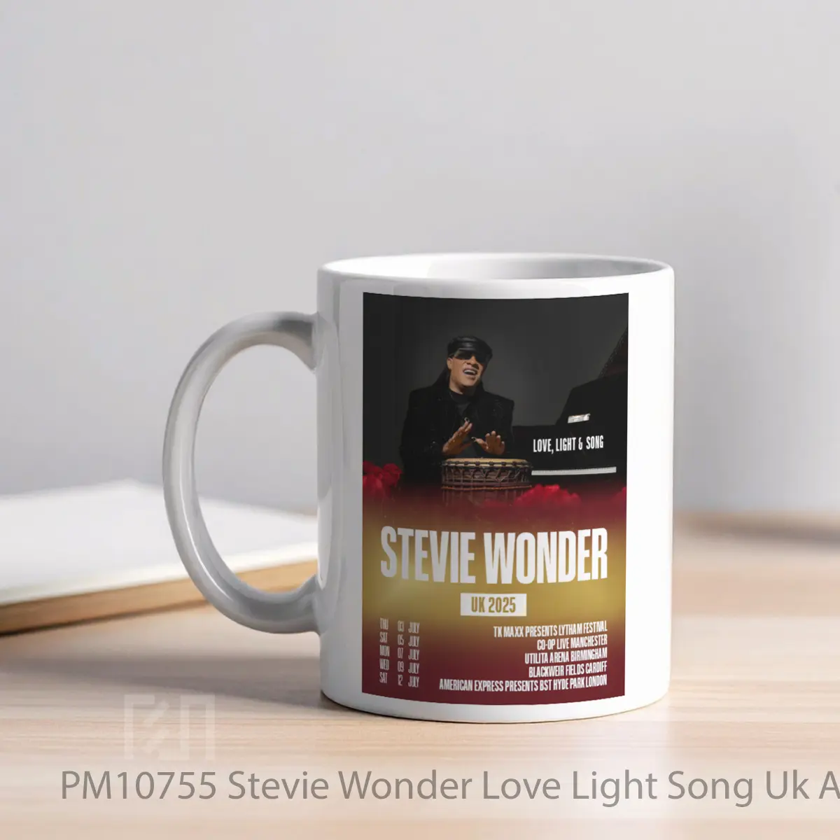 Mug Stevie Wonder Love Light Song Uk Arena Tour 2025 MPM10755 - All-side / Desain