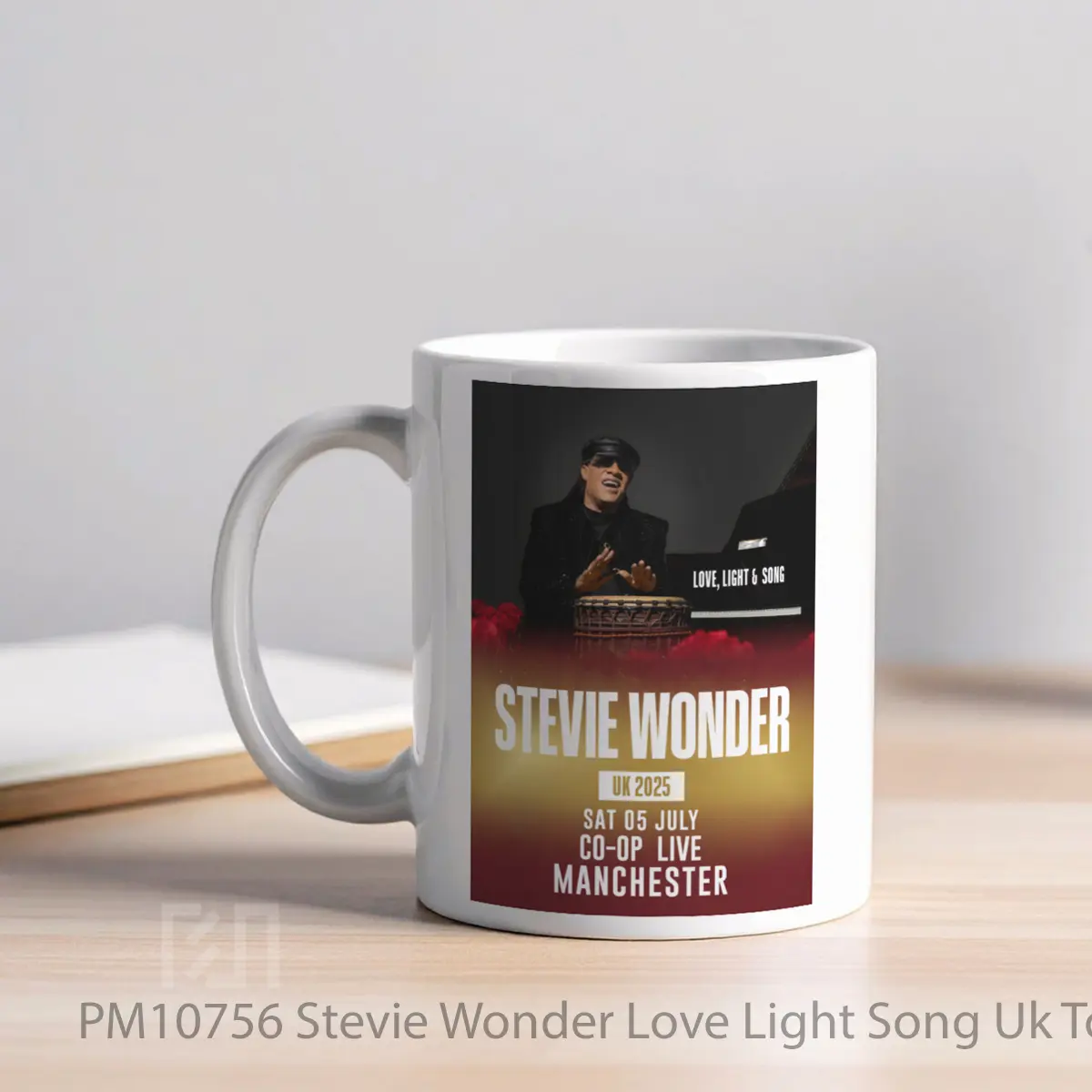 Mug Stevie Wonder Love Light Song Uk Tour 2025 Manchester MPM10756 - All-side / Desain