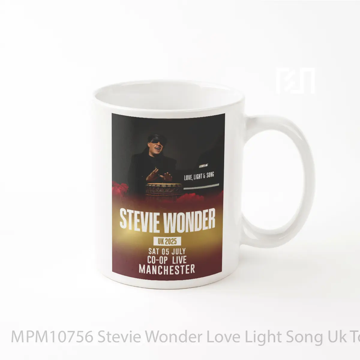 Mug Stevie Wonder Love Light Song Uk Tour 2025 Manchester MPM10756