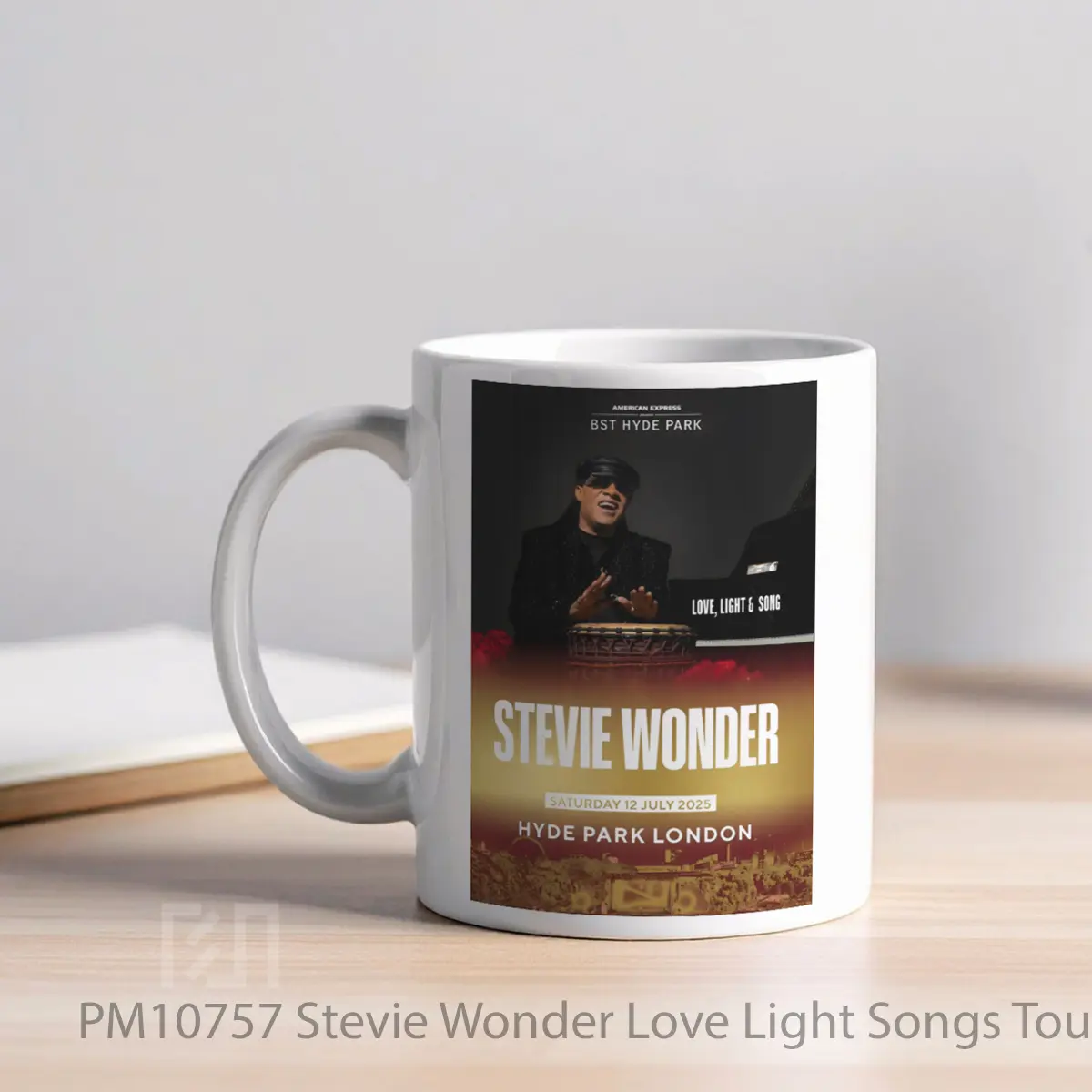 Mug Stevie Wonder Love Light Songs Tour 2025 London MPM10757 - All-side / Desain