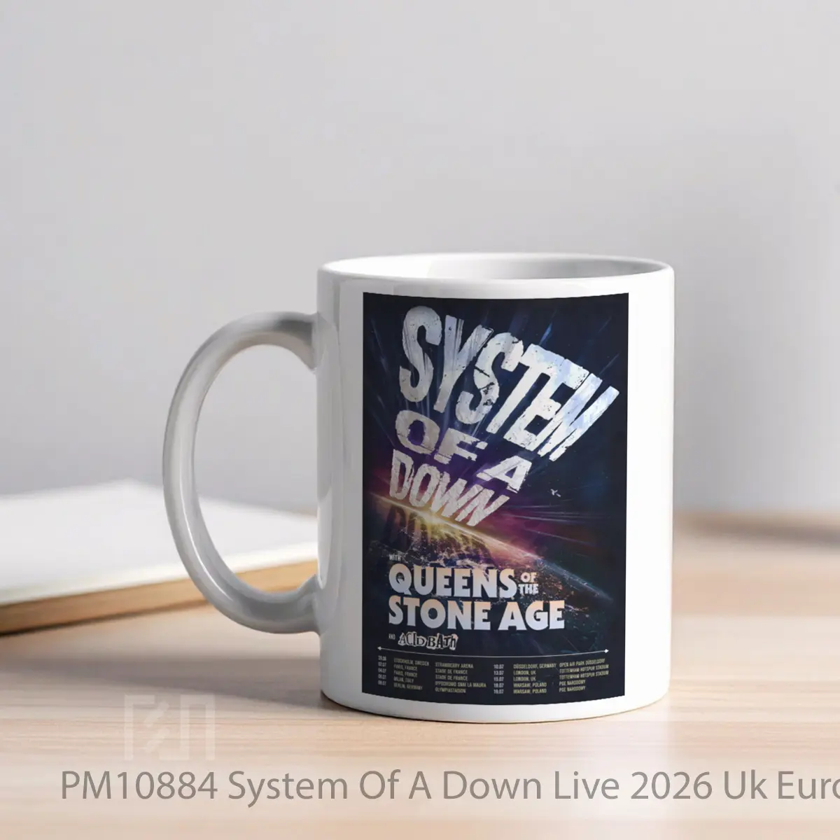 Mug System Of A Down Live 2026 Uk Europe Tour MPM10884 - All-side / Desain