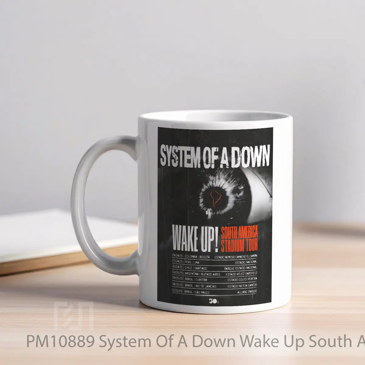 Mug System Of A Down Wake Up South America 2025 Stadi MPM10889 - All-side / Desain