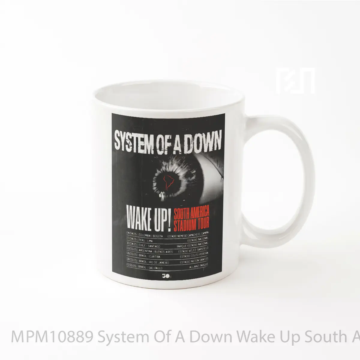 Mug System Of A Down Wake Up South America 2025 Stadi MPM10889