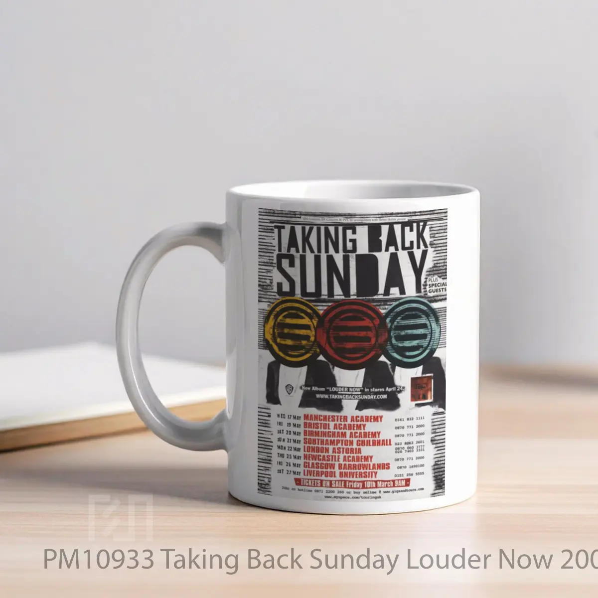 Mug Taking Back Sunday Louder Now 2006 Uk Tour MPM10933 - All-side / Desain