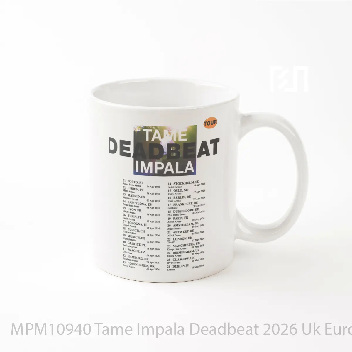 Mug Tame Impala Deadbeat 2026 Uk Europe Arena Tour 1 MPM10940