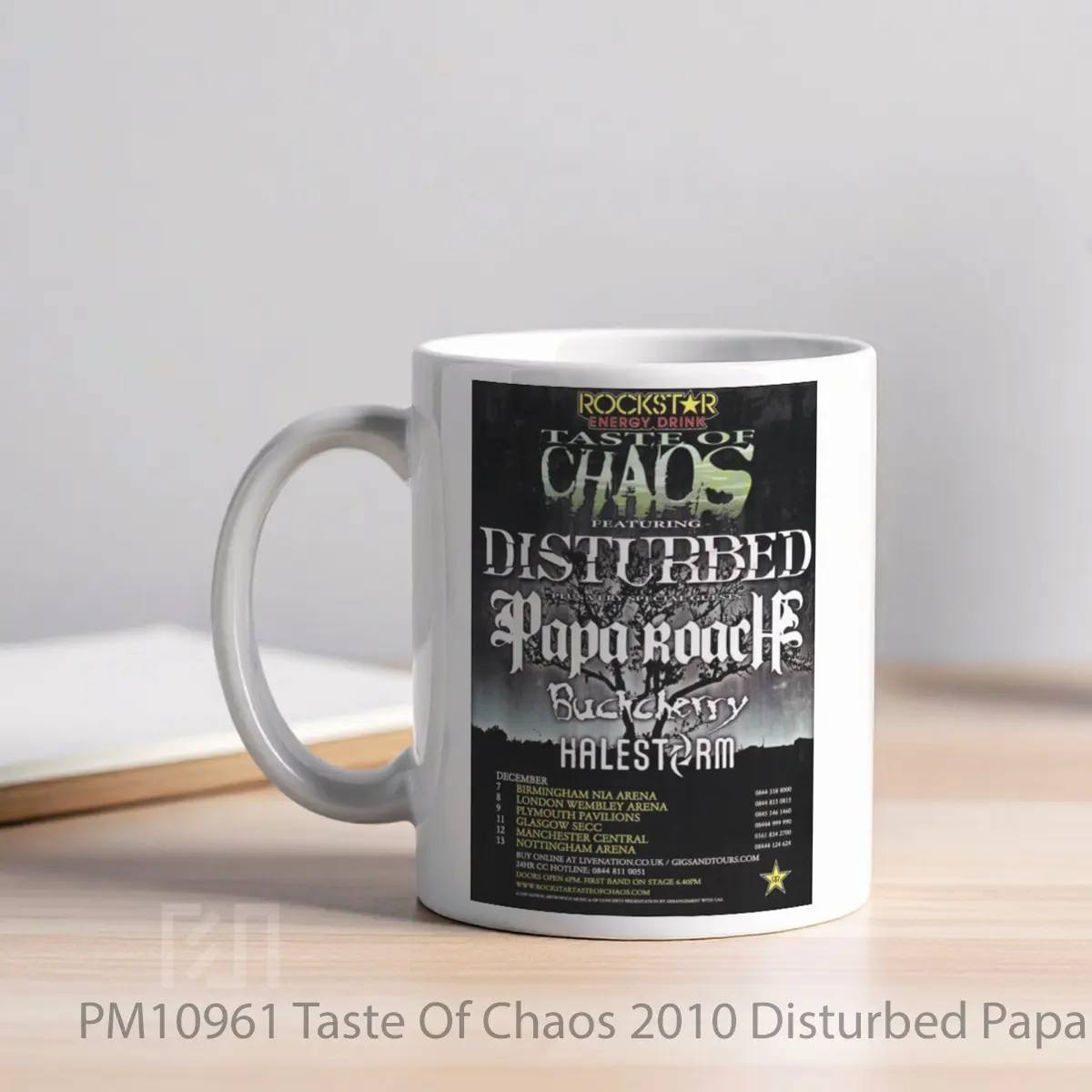 Mug Taste Of Chaos 2010 Disturbed Papa Roach Tour MPM10961 - All-side / Desain