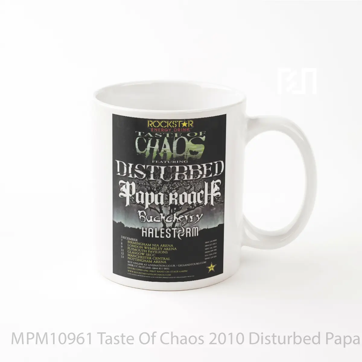 Mug Taste Of Chaos 2010 Disturbed Papa Roach Tour MPM10961