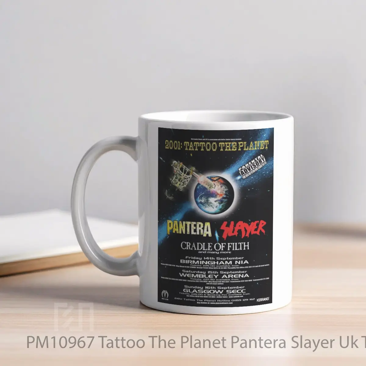 Mug Tattoo The Planet Pantera Slayer Uk Tour 2001 MPM10967 - All-side / Desain