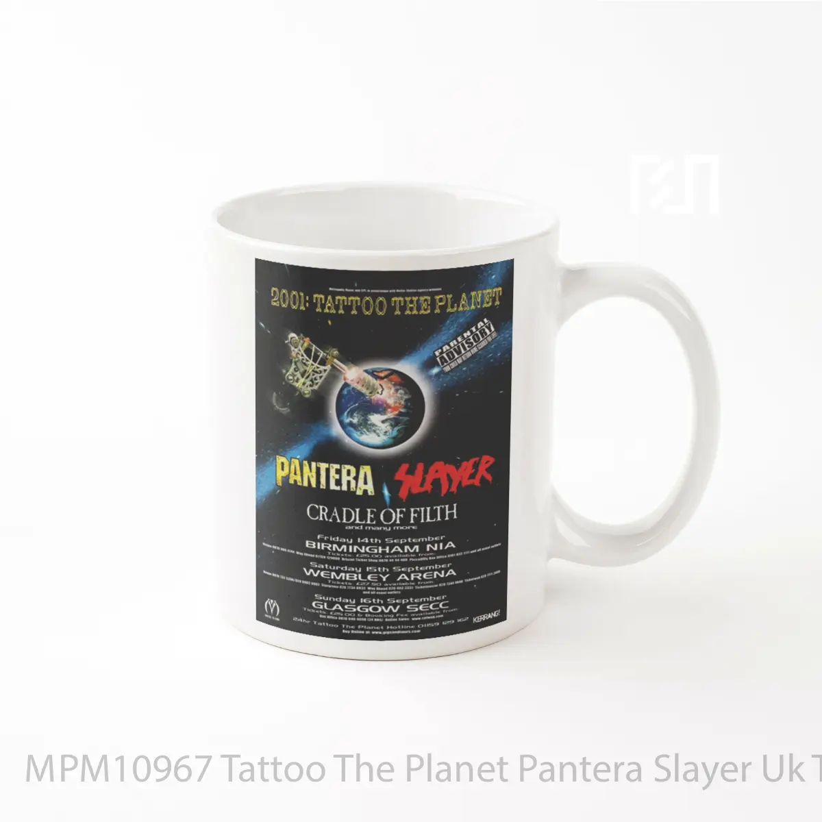 Mug Tattoo The Planet Pantera Slayer Uk Tour 2001 MPM10967