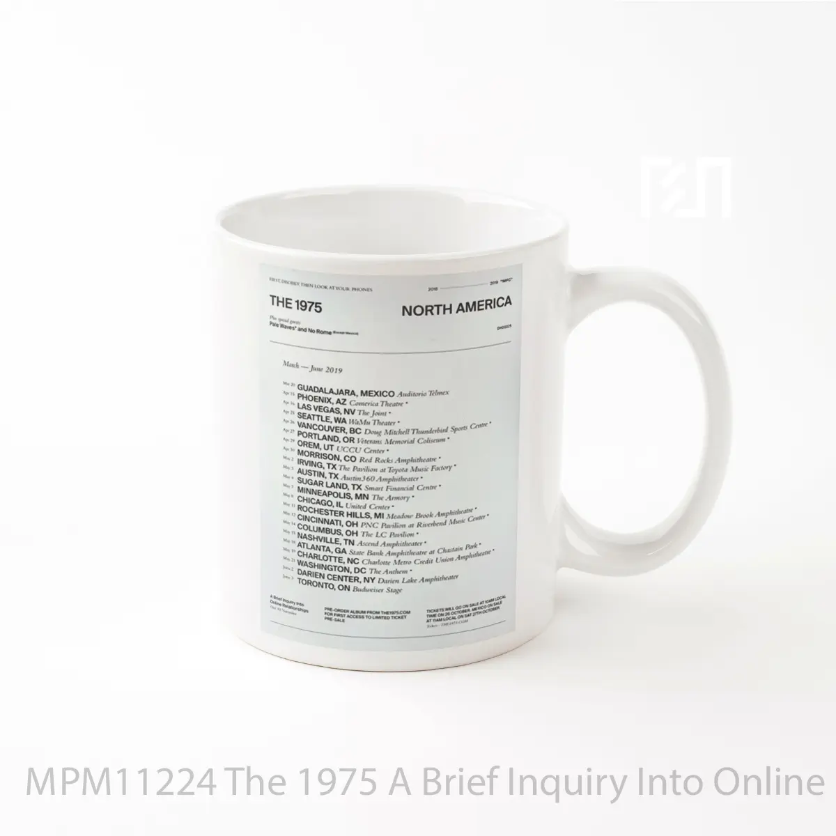Mug The 1975 A Brief Inquiry Into Online Relationships North American Tour 2019 MPM11224