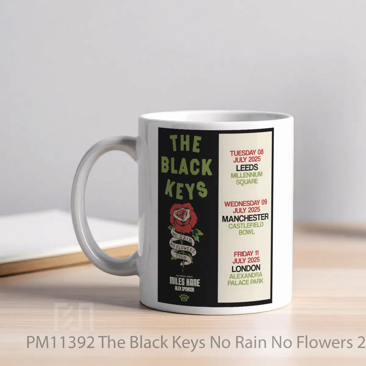 Mug The Black Keys No Rain No Flowers 2025 Uk Tour Po MPM11392 - All-side / Desain