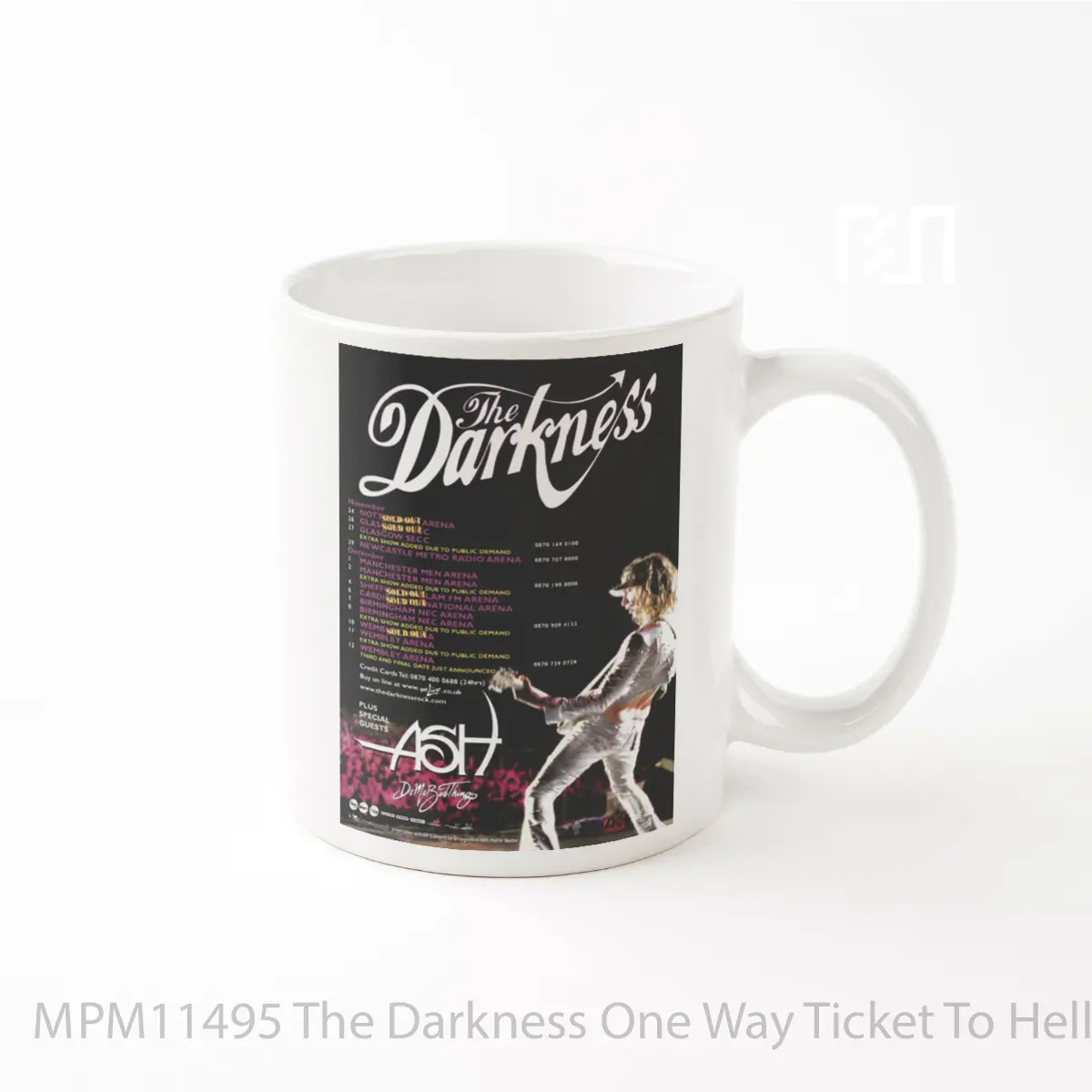 Mug The Darkness One Way Ticket To Hell Back Uk Tour MPM11495