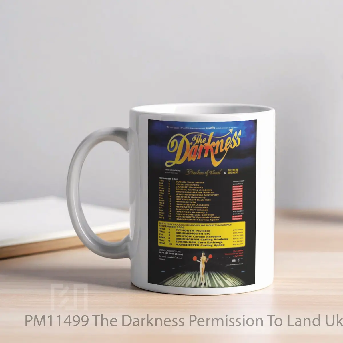 Mug The Darkness Permission To Land Uk Tour 2003 MPM11499 - All-side / Desain