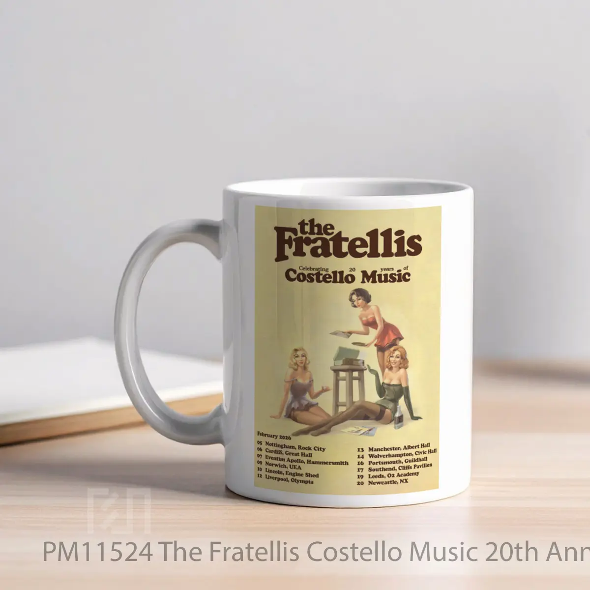 Mug The Fratellis Costello Music 20th Anniversary Tour 2026 MPM11524 - All-side / Desain