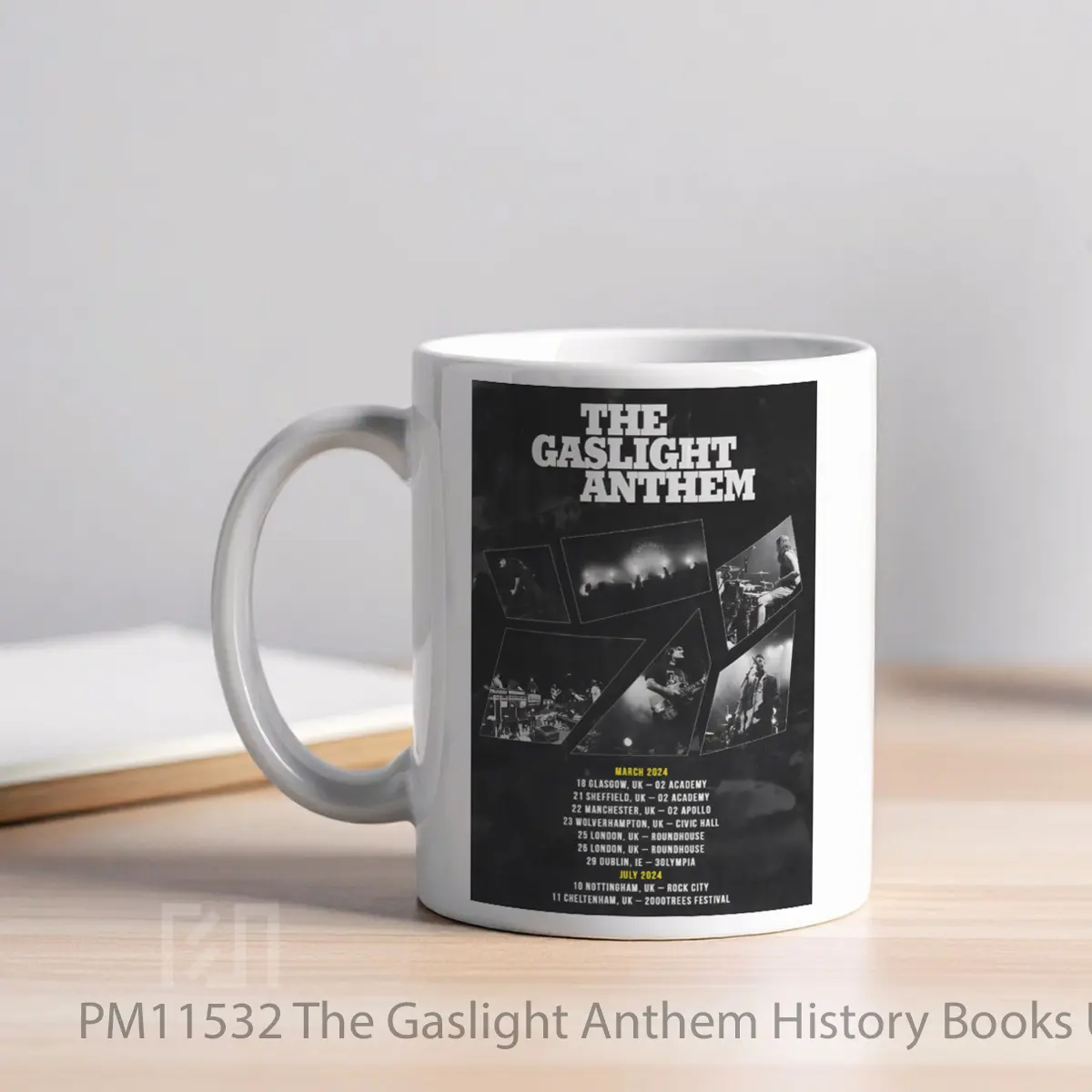 Mug The Gaslight Anthem History Books Uk Ireland Tour 2024 MPM11532 - All-side / Desain