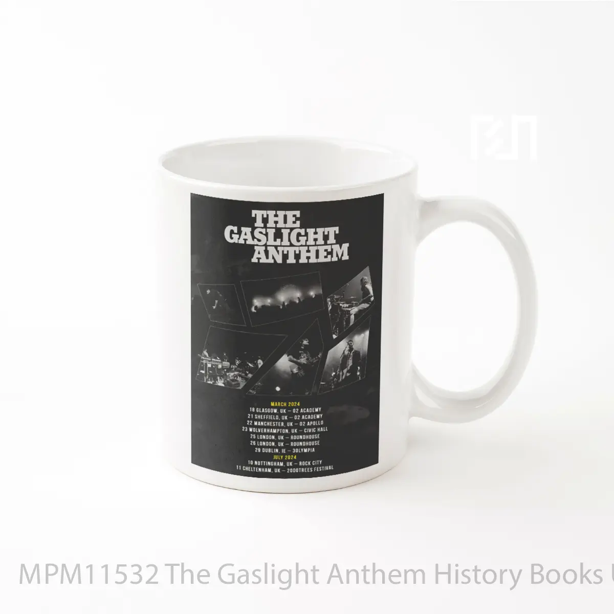 Mug The Gaslight Anthem History Books Uk Ireland Tour 2024 MPM11532
