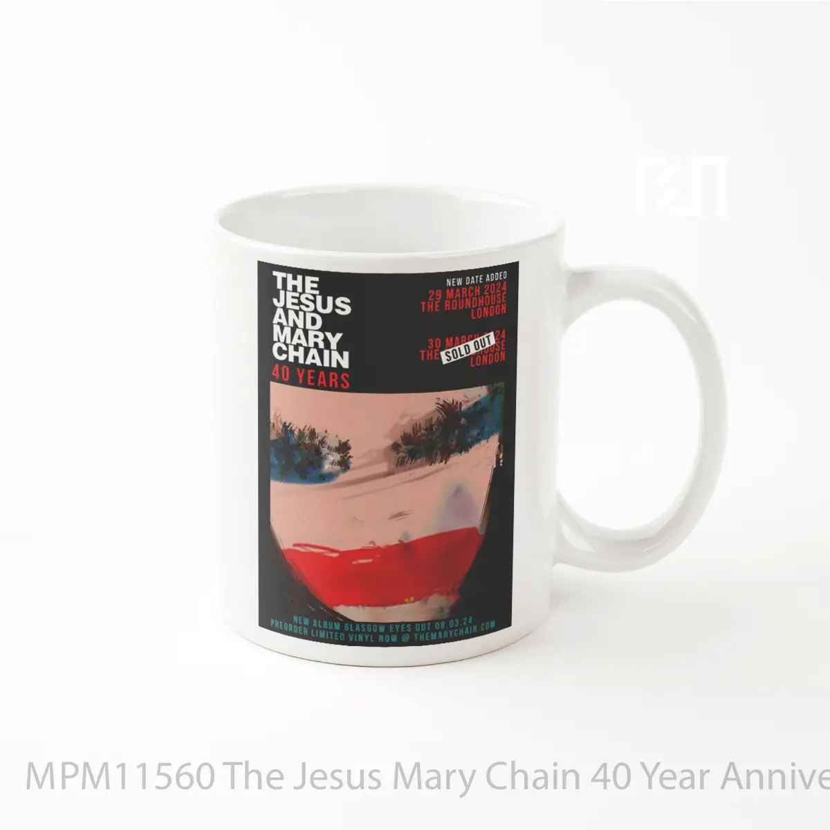 Mug The Jesus Mary Chain 40 Year Anniversary Glasgow Eyes 2024 London Roundhouse MPM11560