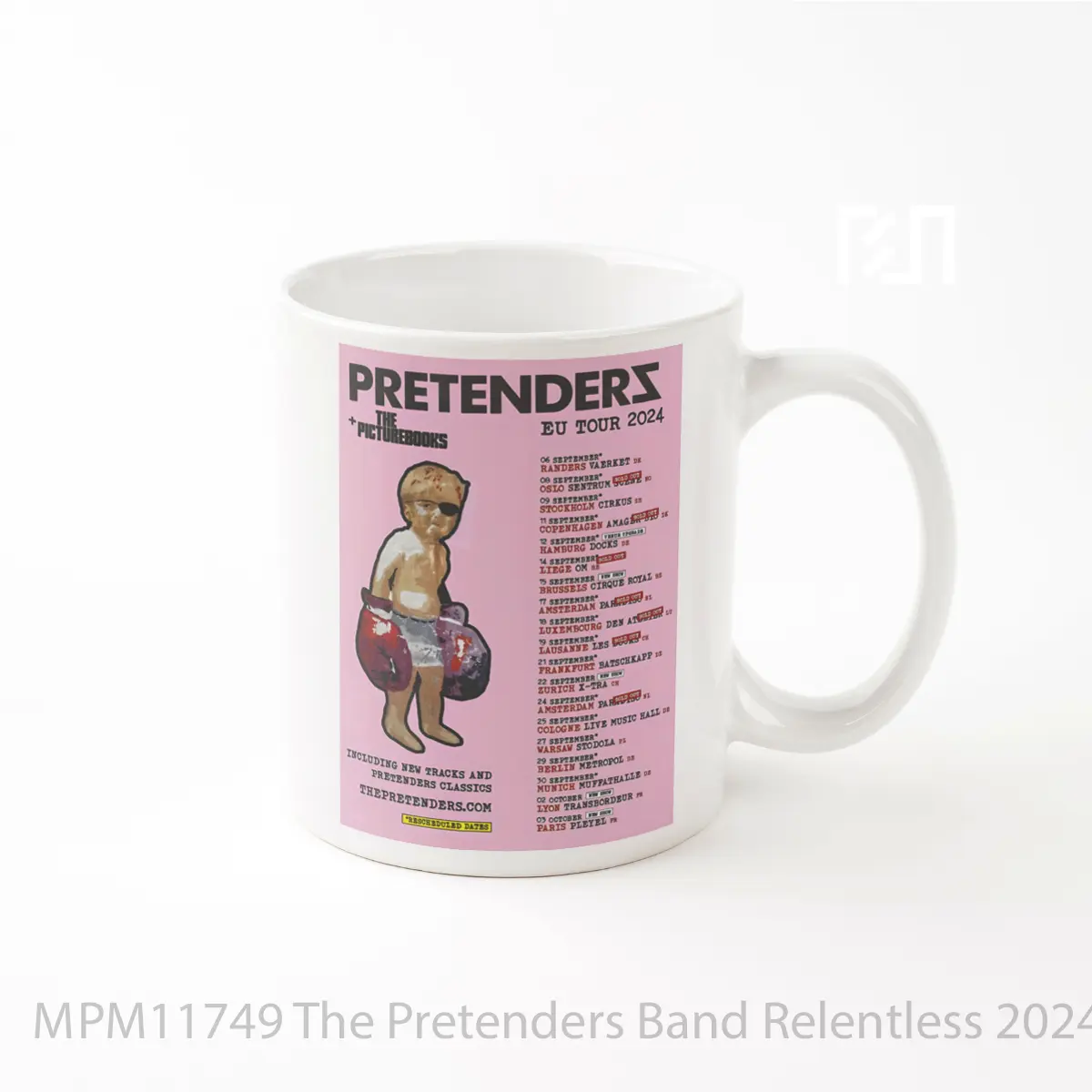 Mug The Pretenders Band Relentless 2024 Europe Tour MPM11749