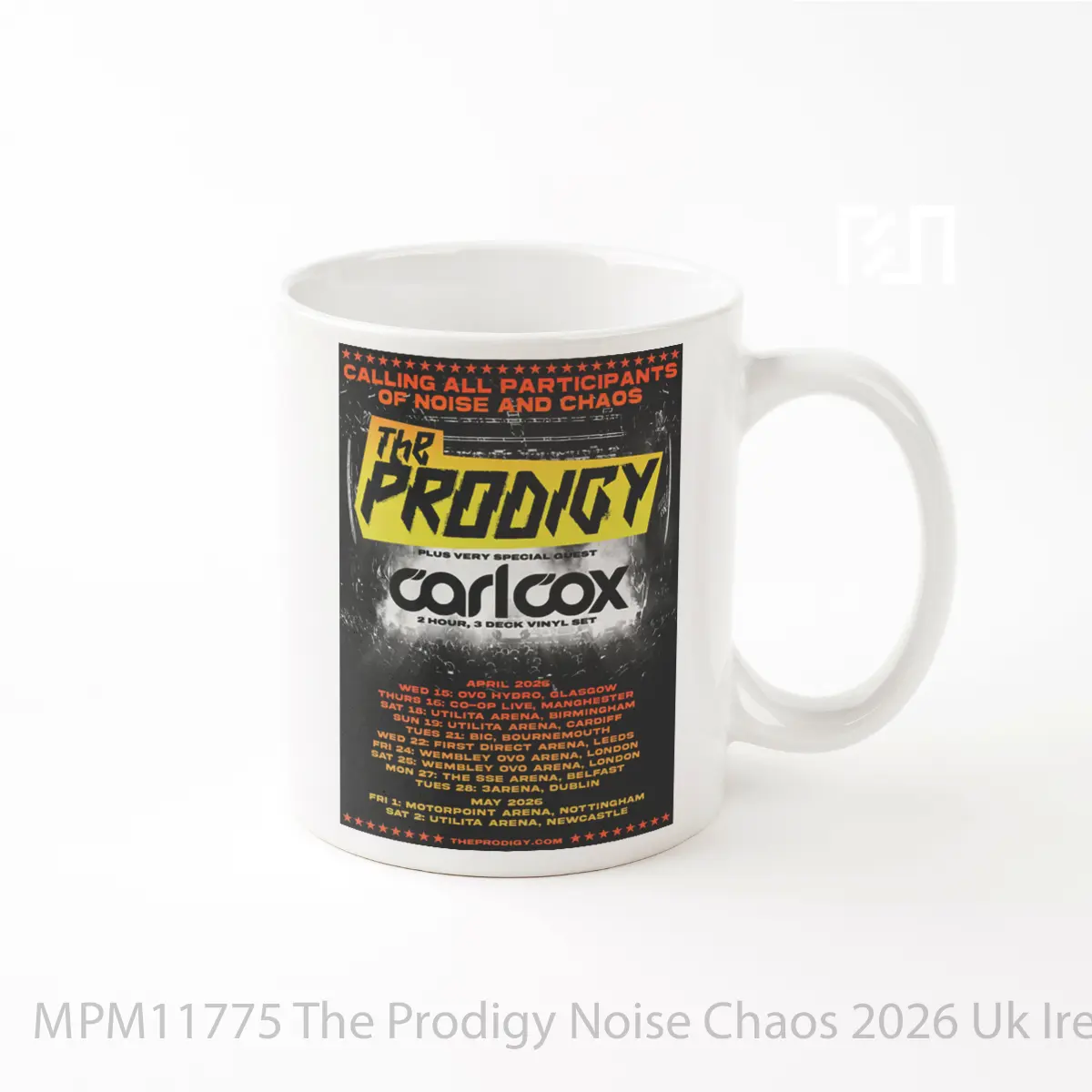 Mug The Prodigy Noise Chaos 2026 Uk Ireland Tour P MPM11775