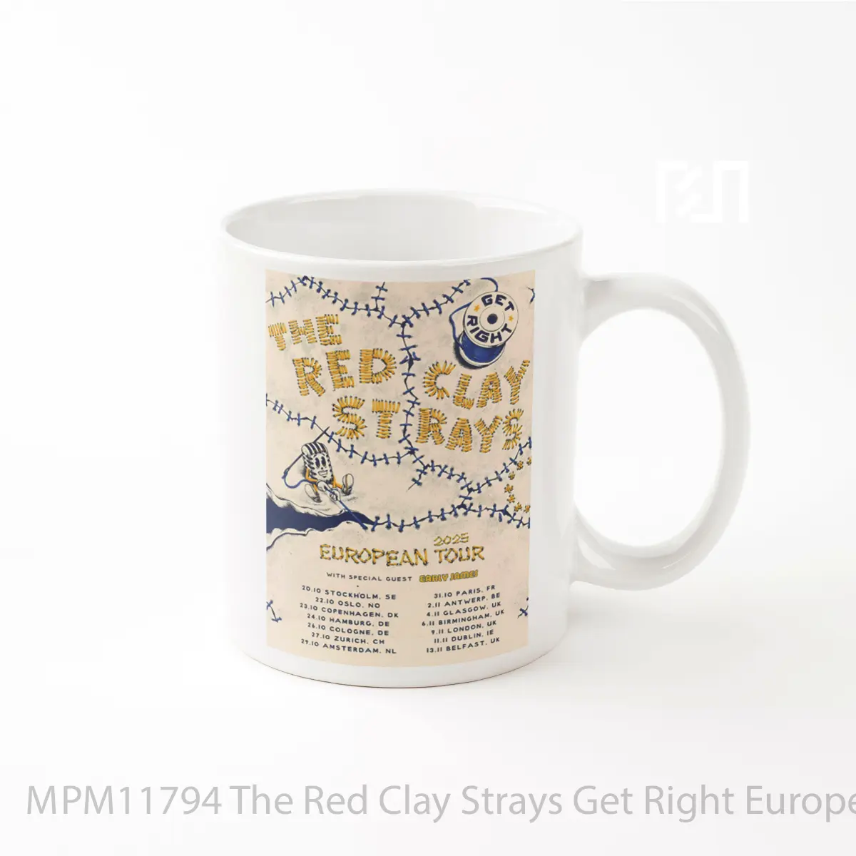 Mug The Red Clay Strays Get Right European Tour 2025 MPM11794