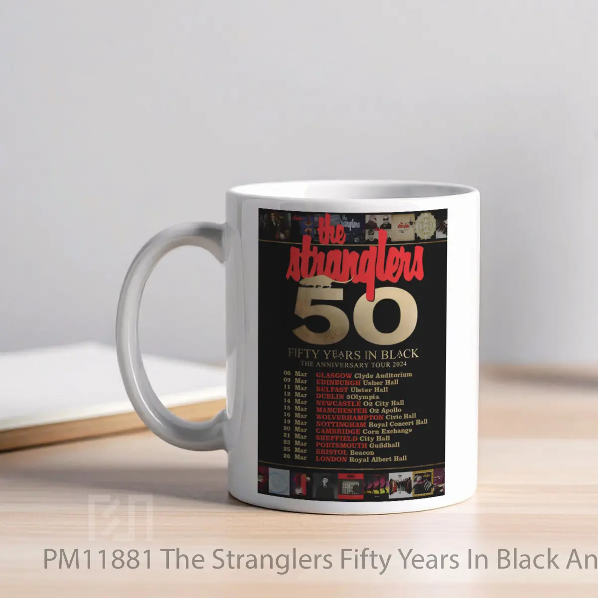 Mug The Stranglers Fifty Years In Black Anniversary Tour 2024 MPM11881 - All-side / Desain