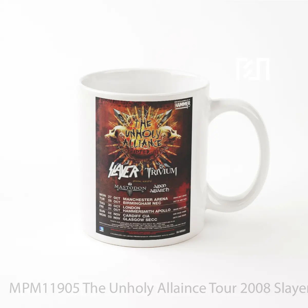Mug The Unholy Allaince Tour 2008 Slayer Trivium Poste MPM11905